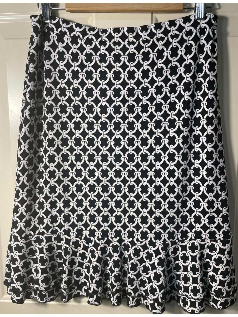 White House Black Market Midi Skirt Women's Small Ruffle EUC - Picture 3 of 6